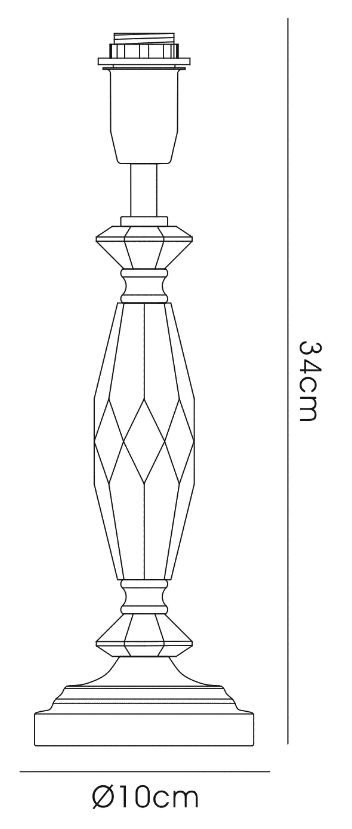 Nexon Crystal 33.5cm 1 Light Table Lamp Without Shade IL11001  Diyas Nexon